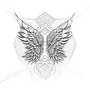 Wing tattoo design idea