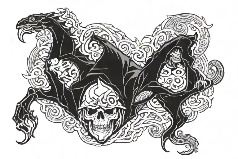 forohar fighting evil tattoo design idea