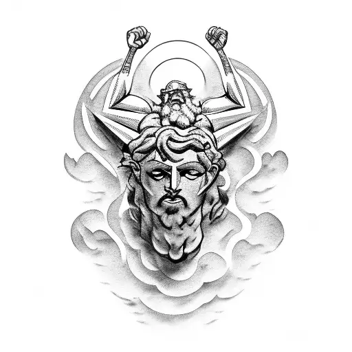 Atlas Greek God tattoo design idea