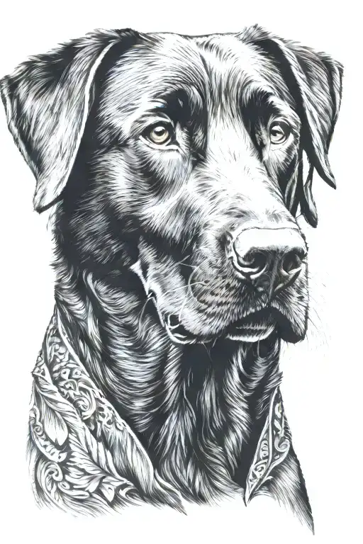 labrador dog tattoo design idea