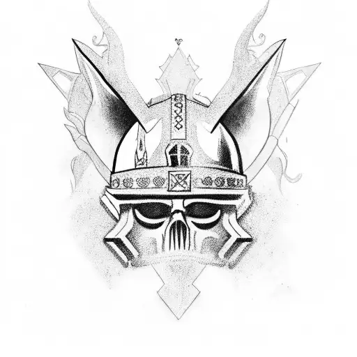new mexican zia and crusader theme tattoo design idea