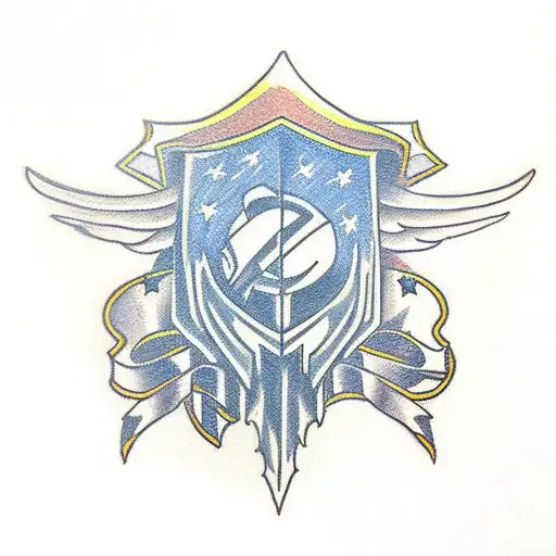 zia symbol and crusader theme tattoo design idea