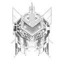 A pixelated PS5 console surrounded by anime characters tattoo design idea