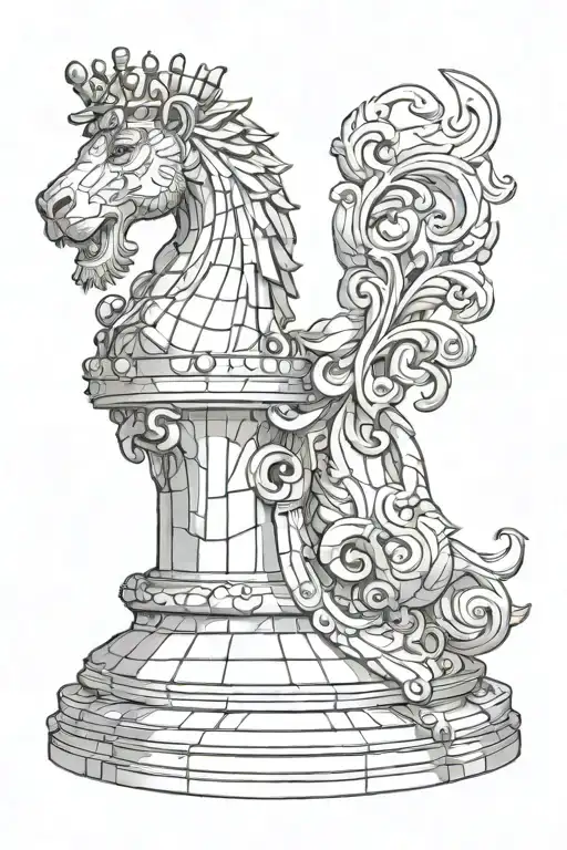 king chess piece tattoo design idea
