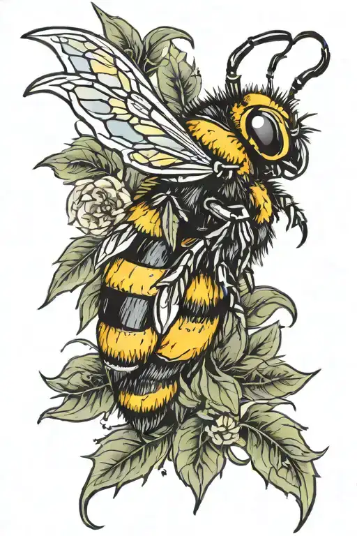 Bumblebee tattoo design idea