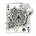 poker cards  tattoo design idea