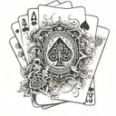 poker cards  tattoo design idea