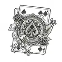 poker cards  tattoo design idea