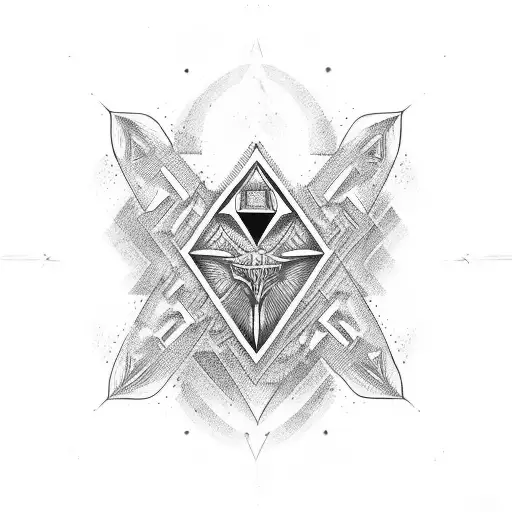 arrowhead with a valknut tattoo design idea