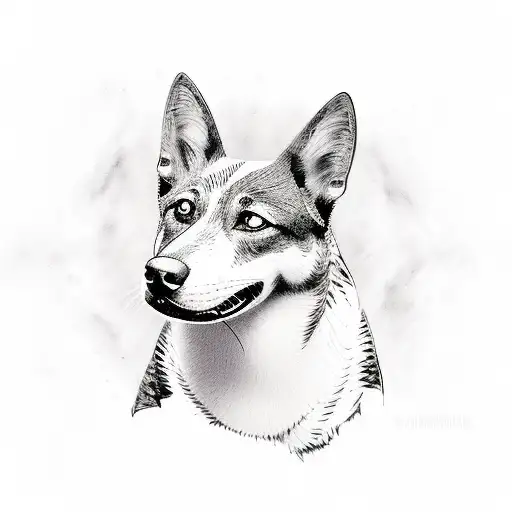 Sydney Australian cattle dog memorial tattoo design idea