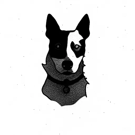 Australian cattle dog  tattoo design idea