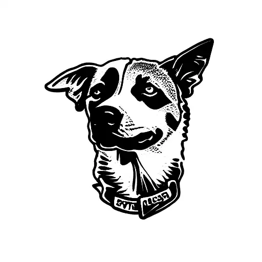 Sydney Australian cattle dog memorial tattoo design idea