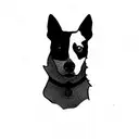 Australian cattle dog  tattoo design idea