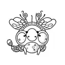 cute bee tattoo design idea