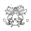 cute bee tattoo design idea