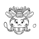 cute bee tattoo design idea