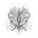 claymore sword tattoo design idea