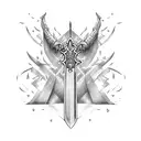 claymore sword tattoo design idea