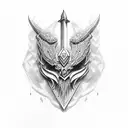 claymore sword tattoo design idea