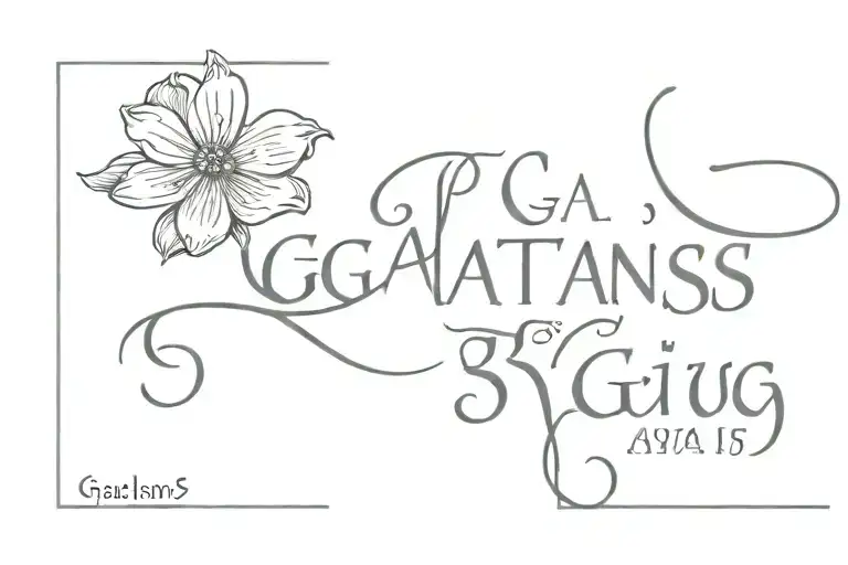 galatians 5:16 tattoo design idea