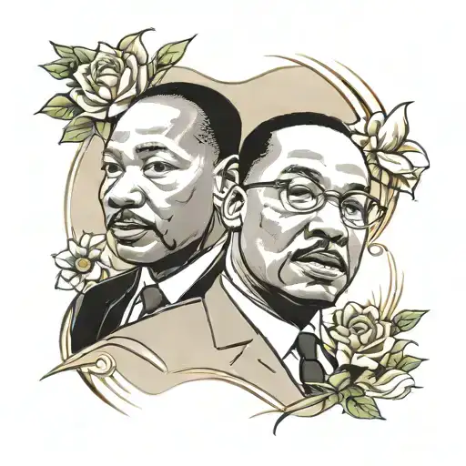 Martin Luther king Malcom x tattoo design idea
