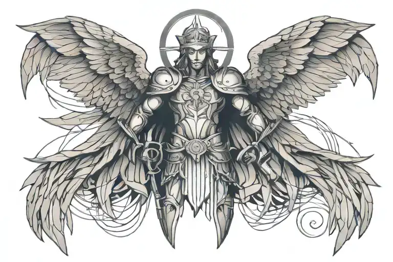saint michael tattoo design idea