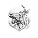 bucking bronco tattoo design idea