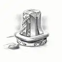 thors hammer tattoo design idea