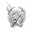 thors hammer tattoo design idea