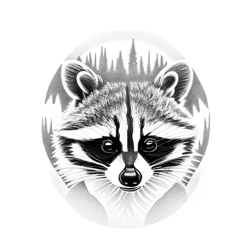raccoon rocket  tattoo design idea