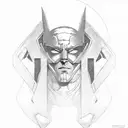 superman suit pattern with egyptian anubis sleeve tattoo design idea