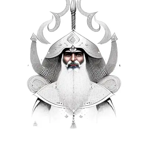 persian warrior tattoo design idea