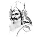 persian warrior tattoo design idea