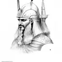 persian warrior tattoo design idea