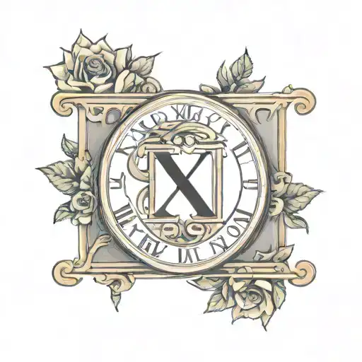 August 9th 2024 in Roman numerals  tattoo design idea