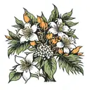 Orange Blossom Cypress tree Palmetto tattoo design idea