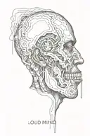 loud mind silent mouth tattoo design idea