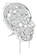 loud mind silent mouth tattoo design idea