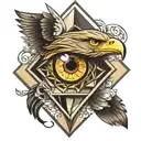 eagle eye inside a diamond tattoo design idea