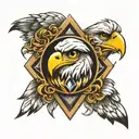 eagle eye inside a diamond tattoo design idea