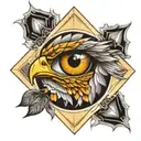 eagle eye inside a diamond tattoo design idea