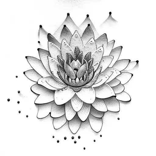water lily tattoo design idea