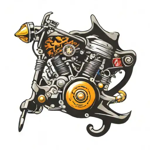 motorcycle engine harley davidson motorcycle tattoo design idea
