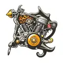 motorcycle engine harley davidson motorcycle tattoo design idea
