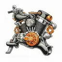 motorcycle engine harley davidson motorcycle tattoo design idea