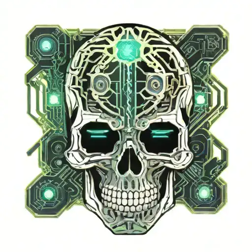 Skull gemini medicine tattoo design idea