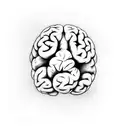 brain, Depression, Alone, Overthinking, minimalistic, men tattoo design idea