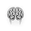brain, Depression, Alone, Overthinking, minimalistic, men tattoo design idea