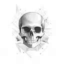 Skull, Depression, Alone, Overthinking tattoo design idea
