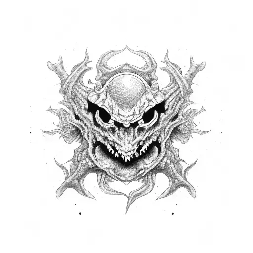 monster tattoo design idea